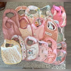 Baby girl bibs huge bundle